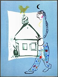 Marc Chagall: 'Our House In My Village' (La maison de mon village), Original Lithograph 1960 - Graphic work