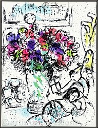 Marc Chagall: 'The Anemones' (Les an�mones) 1974, Original Lithograph (Frontispiece) - Limited Edition Prints