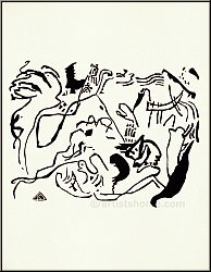 Wassily Kandinsky: Judgement Day Woodcut on Arches for Klaenge