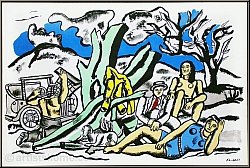 Fernand Léger: 'La Partie de Campagne' (Excursion to the countryside) 1951, Lithograph Verve - Genuine Prints