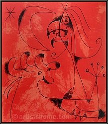 Joan Miro: The Wizard, 1956, Original Lithograph, Moon and Star