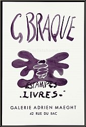 Georges Braque: Estampes - Livres, Galerie Adrien Maeght, Poster