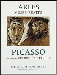Pablo Picasso: Original Exhibition Poster for Mus�e R�attu Arles, Dessins in�dits 1971 - Lithographs | Posters