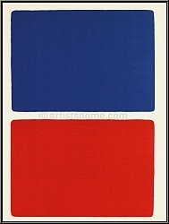 Ellsworth Kelly: Rectangles Blue over Red, 1966, Original Lithograph, Geometric composition Maeght & Redfern