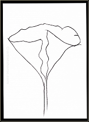 Ellsworth Kelly: 'Lotus' in Black, 1982, Original Lithograph for the memorial issue of Derri�re le miroir
