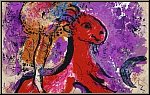 Marc Chagall: Woman Circus Rider on Red Horse, L'�cuy�re au cheval rouge, 1957 | Original Lithographs | Prints