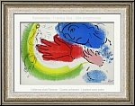 Marc Chagall: Woman Circus Rider, L'�cuy�re, 1956, Original Lithograph, acrobat on her horse - Genuine Prints