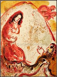 Marc Chagall: Rachel Steals Her Father’s Graven Images, The Bible 1960 - Original Lithographs | Prints