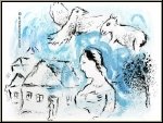 Marc Chagall: Derriere le miroir 225, Lithograph 'The Village' (Le village), 1977 - DLM | Original edition