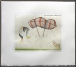 Michel Lablais: Etching 'Atlante 1991, Love Affair with Asia China, Japan Meditation cushion, signed - Prints