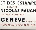 Georges Braque: Poster Galerie Nicolas Rauch 1958, Lithograph Mourlot