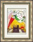 Marc Chagall: 'On Sundays' (Le dimanche) Paris 1954, Original Lithograph Derriere le miroir 66-67-68 | Mourlot