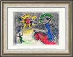Marc Chagall: 'Sun With Red Horse' Soleil au cheval rouge, Original Lithograph 1979, Circus - Graphic work