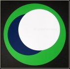 Genevi�ve Claisse: Silkscreen Print, Green White and Blue 