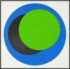 Genevi�ve Claisse: Silkscreen Print Circles on White, Op-Art 