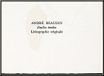 Andr� Beaudin: Original Lithograph 'Feuilles �vad�es' 1972 for Souvenirs et portraits d'artistes, Mourlot