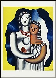Fernand Léger: Les deux figures (Two Lovers) 1955, color lithograph by Mourlot - Graphic work | Prints