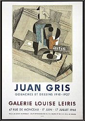 Juan Gris: Louise Leiris, 1965, Mourlot Lithograph Exhibition Poster
