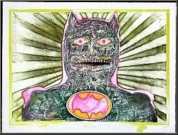 Bernhard J�ger: Batman ('Bat-Man') 1969, Original Lithograph, signed - Graphic work | Prints | Lithographs