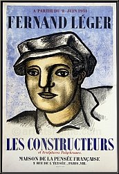Fernand Leger: 'Les Constructeurs' 1951, Maison de la Pensée, Original Lithograph | Mourlot Posters | Prints