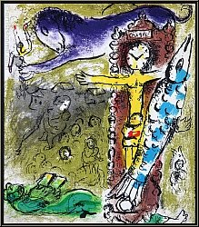 Marc Chagall: Christ in the Clock (Le Christ � l'horloge) 1957 - Original Lithographs | Limited Edition Prints