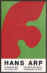 Jean Arp (Hans Arp): Original Lithograph Galerie im Erker 1966, stamp-signed, Exhibition Poster | Prints