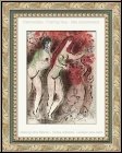 Marc Chagall: Adam and Eve and the Forbidden Fruit, 1960, Original Lithograph Verve Bible - Graphic work