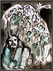 Marc Chagall: Moses and his people, original(!) lithograph 1973