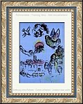 Marc Chagall: 'Nocturne � Vence' Original Lithograph 1963, Saint-Paul de Vence, Provence - Genuine Prints