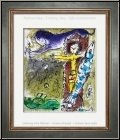 Chagall: Genuine lithograph with Jesus Christ, fish and other symbols, authenticity guaranteed, comes unframed