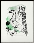 Marc Chagall: Lovers with Bird, 1969 Rare Original Lithograph, Mourlot