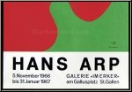 Jean Arp (Hans Arp): Original Lithograph Galerie im Erker 1966, stamp-signed, Exhibition Poster | Prints