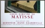 Henri Matisse: Vintage Exhibition Poster Chefs-d'oeuvre 1958, Bernheim Jeune Dauberville - Mourlot Lithograph