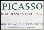 Picasso: Vintage Mourlot poster for the 1971 exhibition of unpublished drawings at the Arles Fine Art Museum