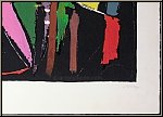 Andr� Lanskoy: Abstract Composition on Black, signed Lithograph Arches